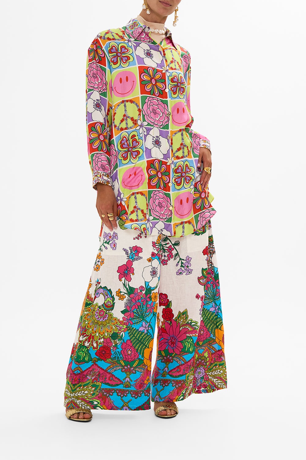 WIDE LEG TROUSER WITH FRONT POCKETS - 8