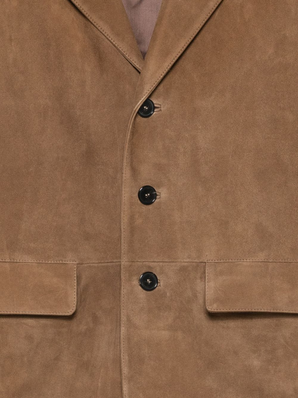 suede three-button jacket - 3