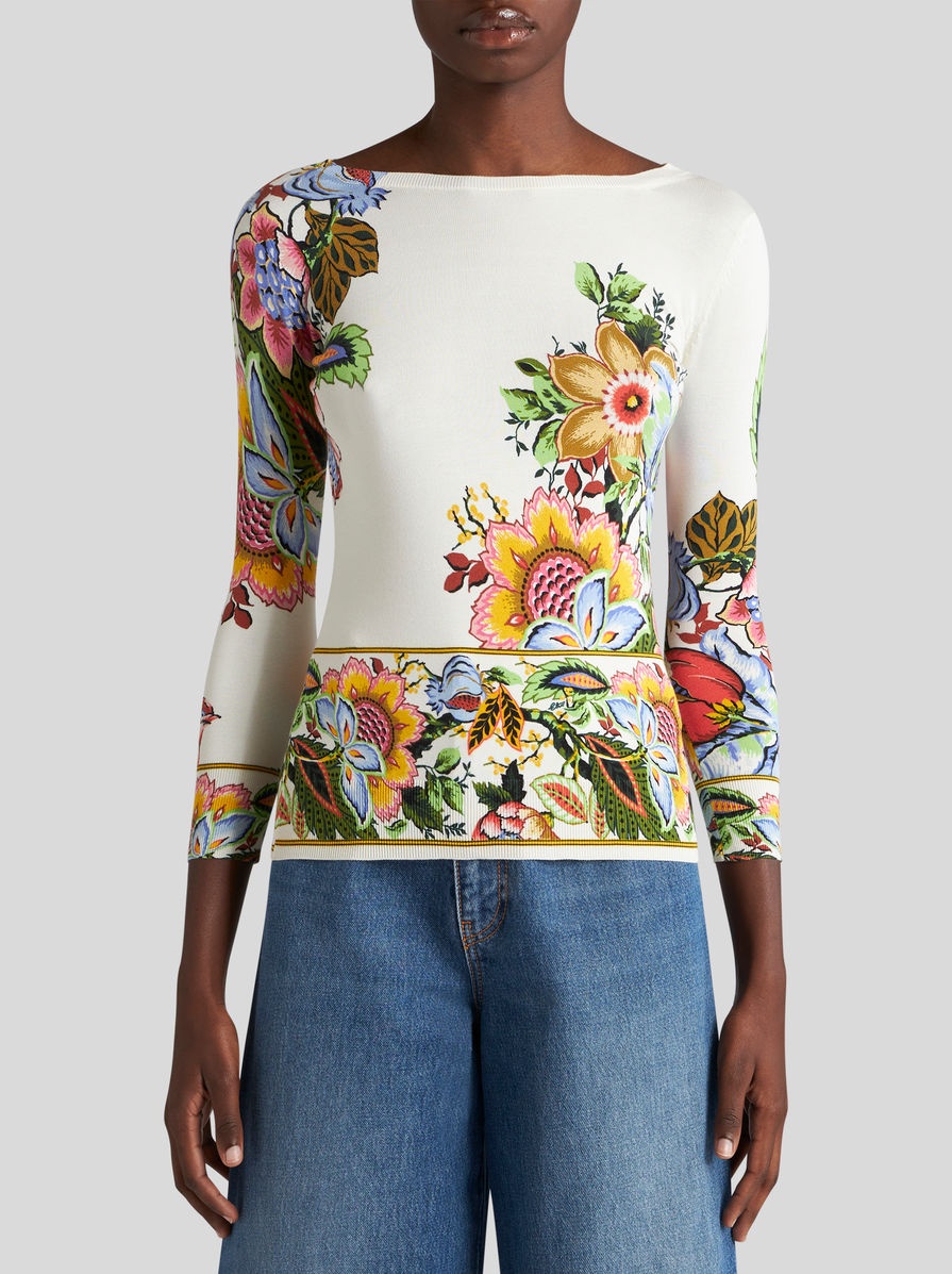 MULTICOLOURED BOUQUET SWEATER - 2