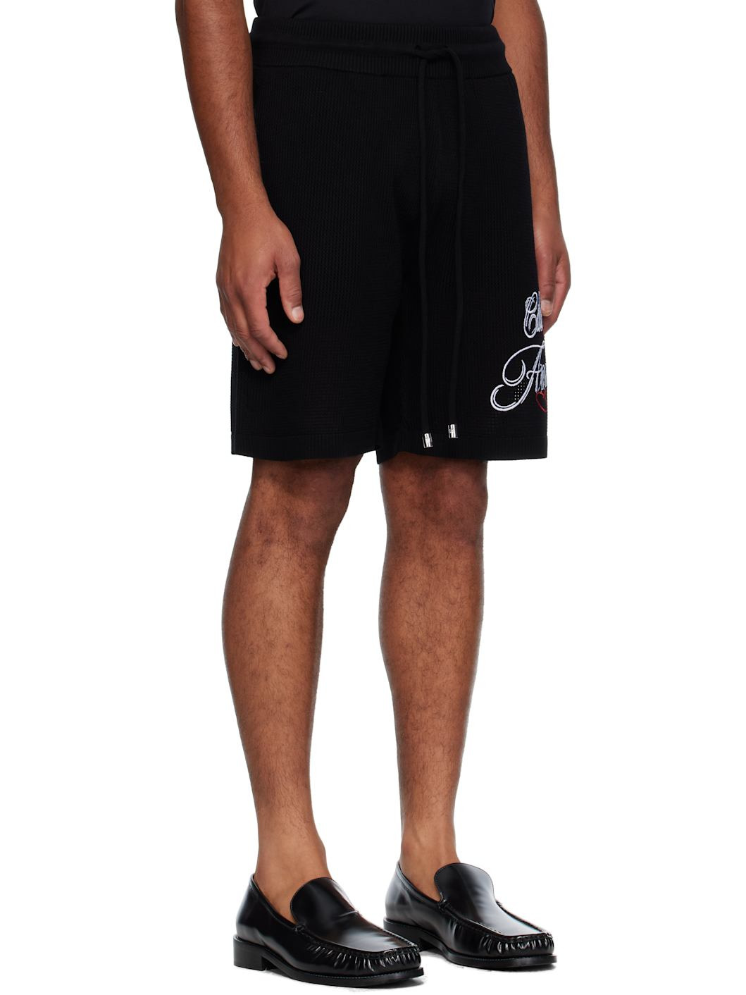 Black 'Club Amiri' Crochet Shorts - 2