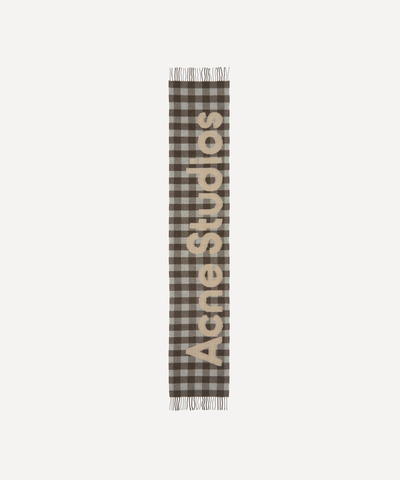 Acne Studios Check Logo Scarf outlook