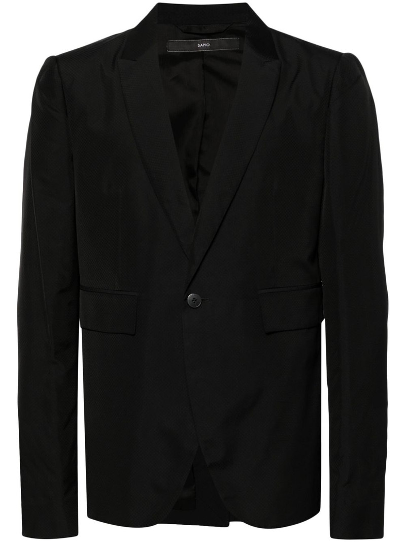 single-breasted jacquard blazer 1