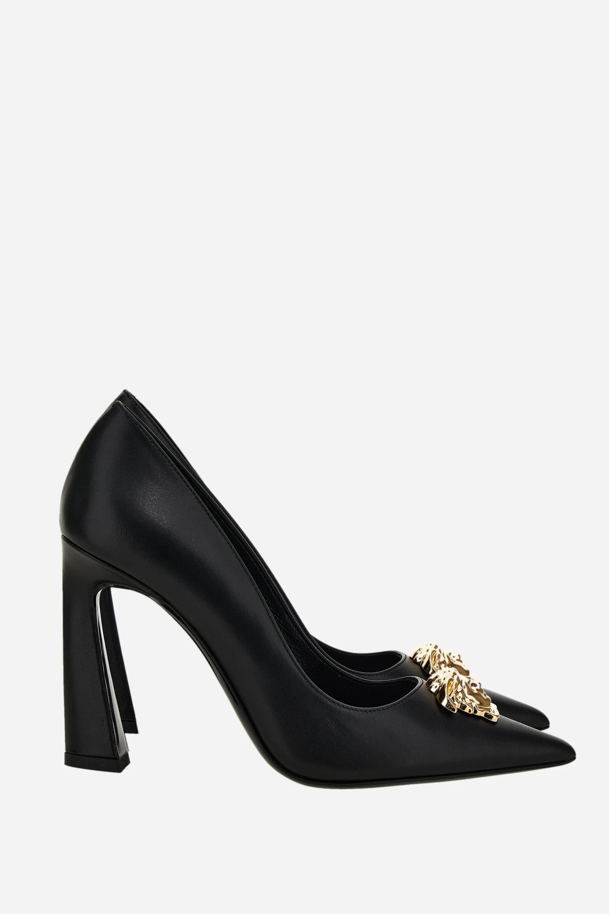 Versace Logo Pump In Calf Leather - 1