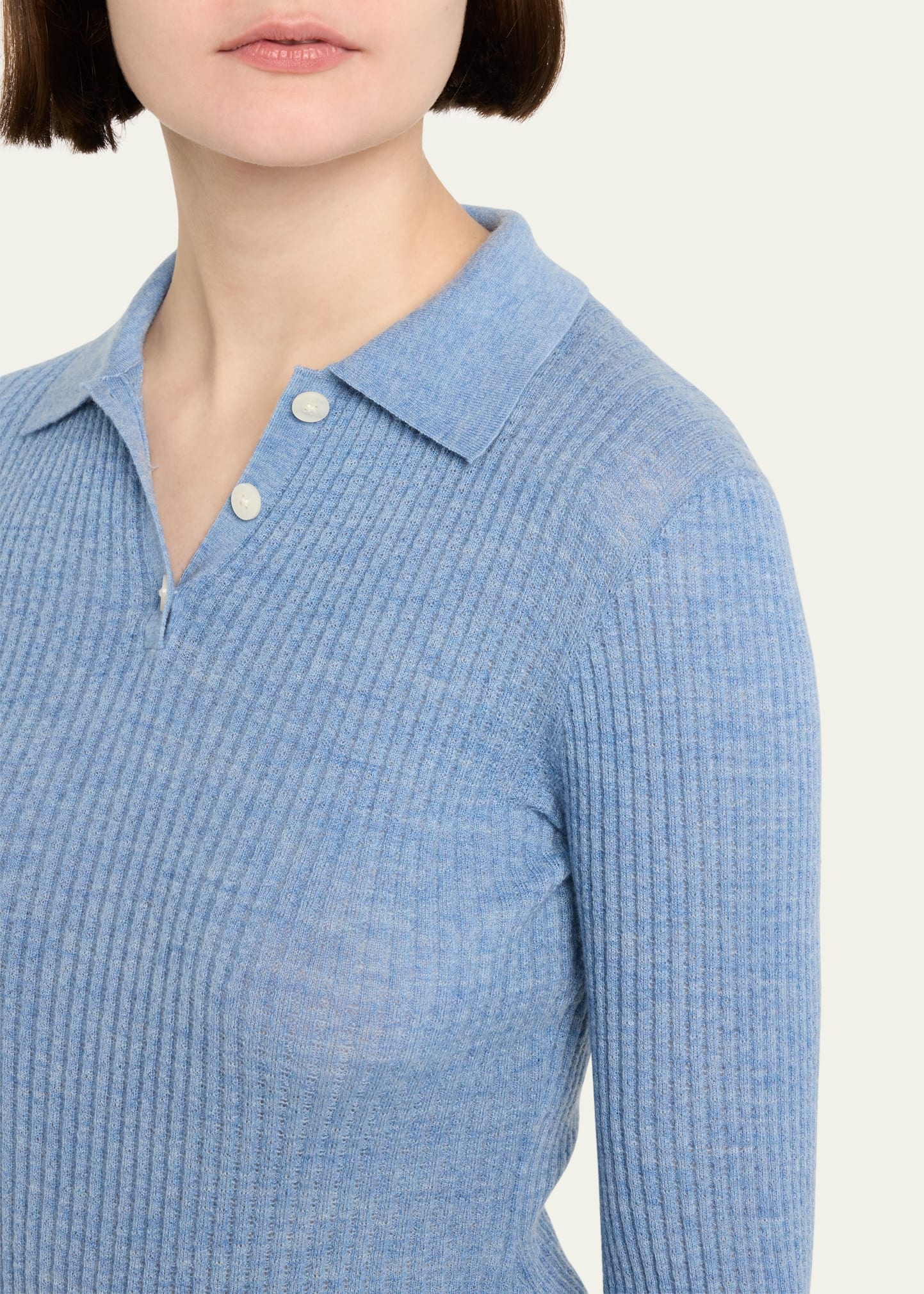 Shrunken Crewneck Sweater in Cashmere - 5