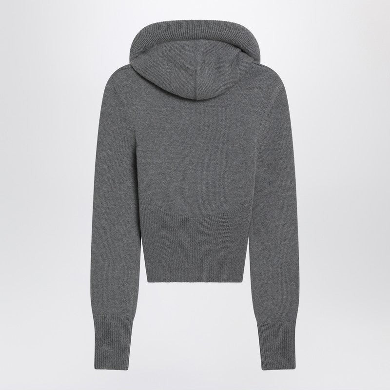 Alaia Gray Wool Hoodie Women - 2