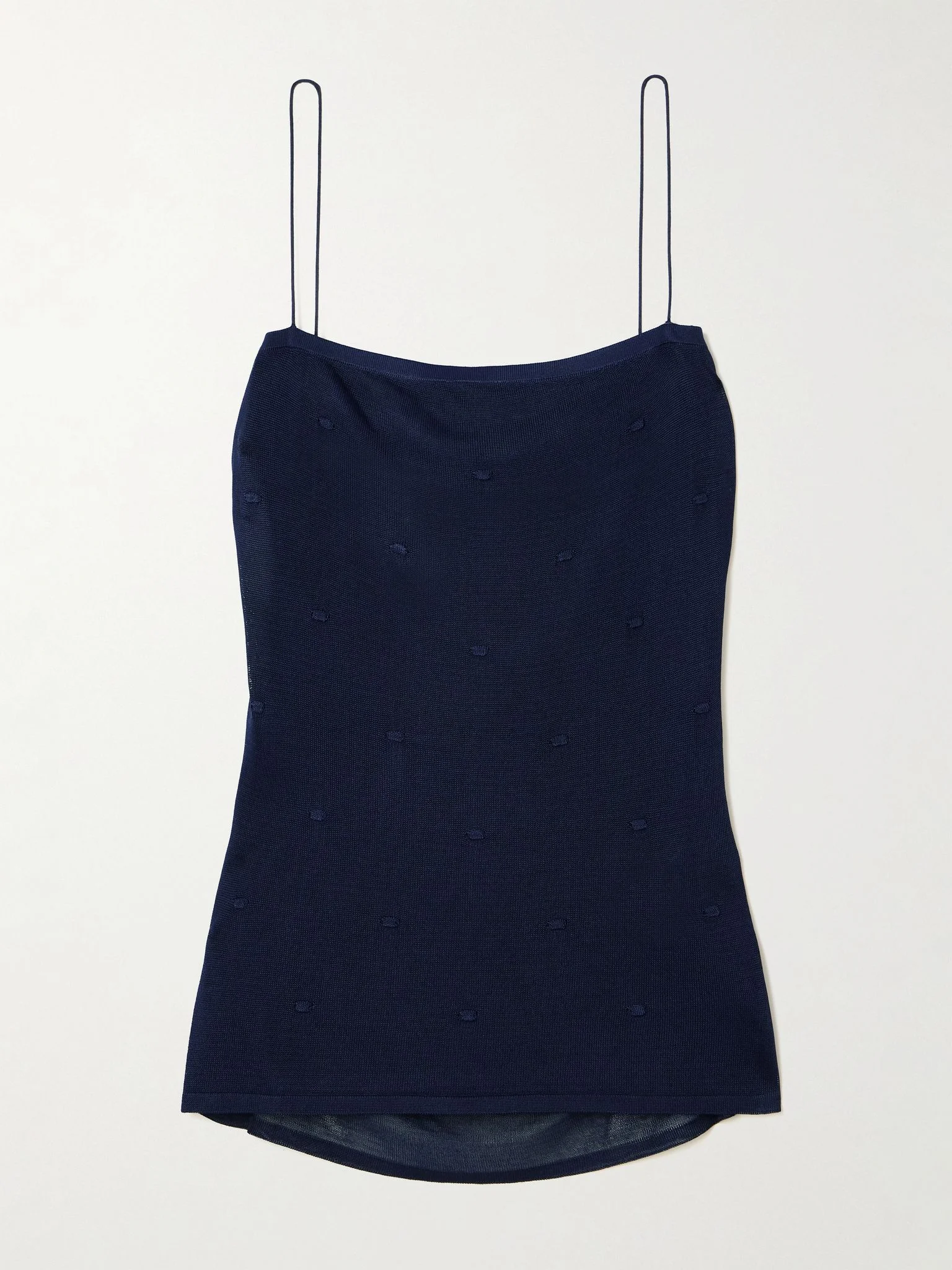 Plumetis knitted camisole Navy - 1