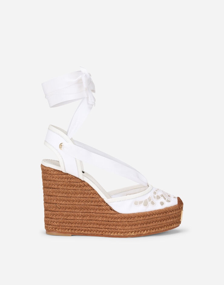 Embroidered canvas wedges - 1