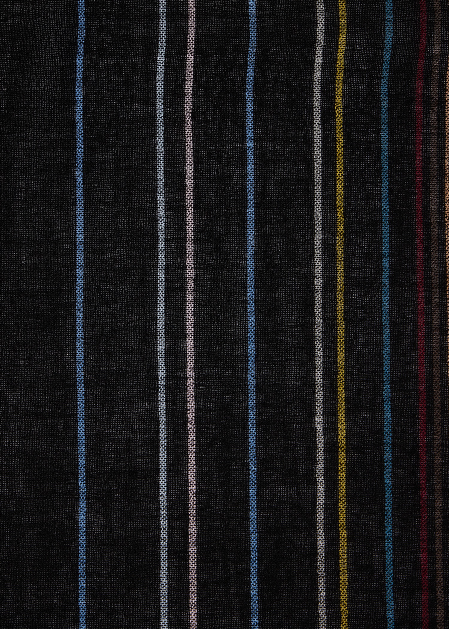 Women's Black Broken 'Signature Stripe' Check Scarf - 3