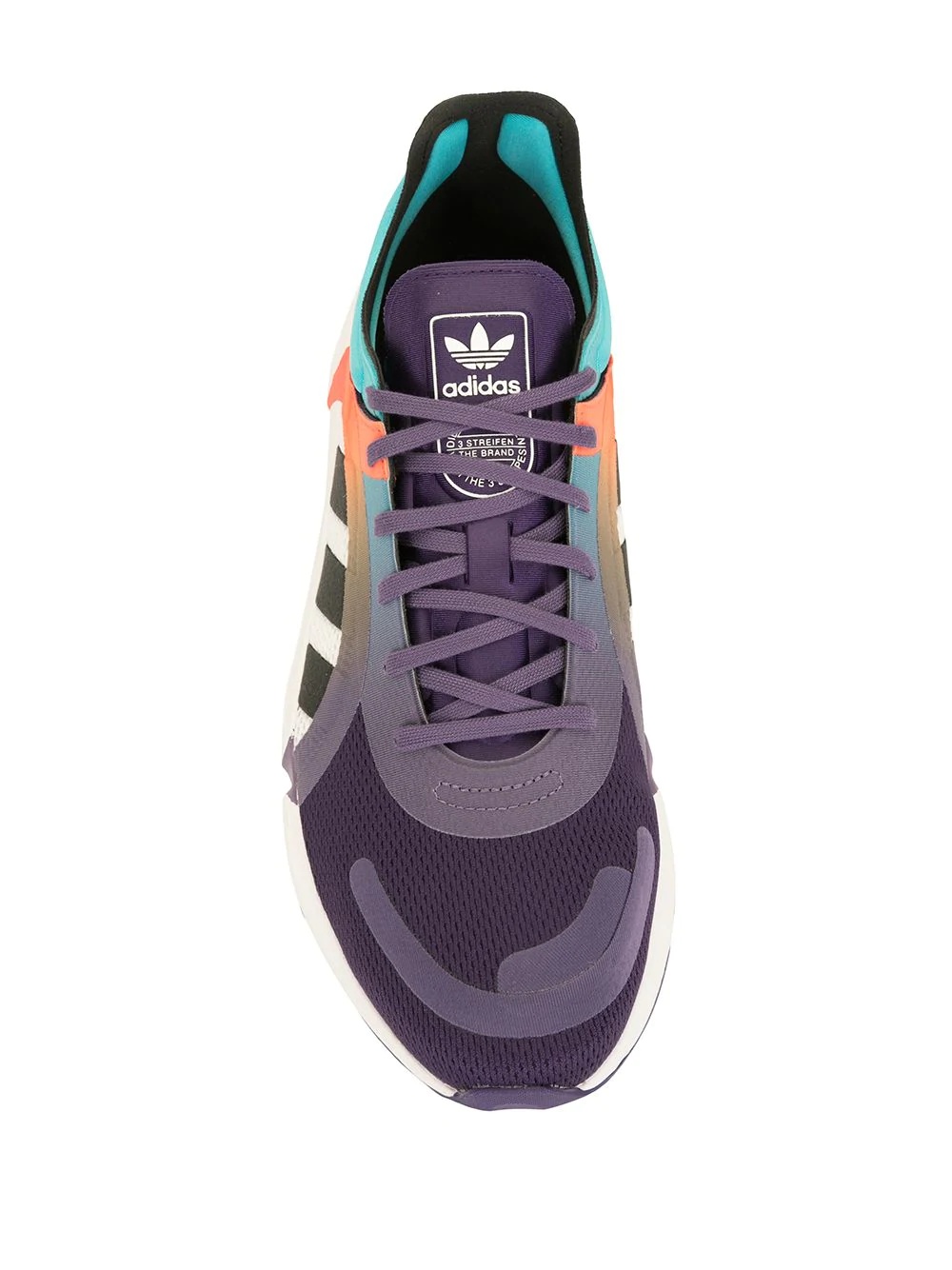 colour-block lace-up trainers - 4