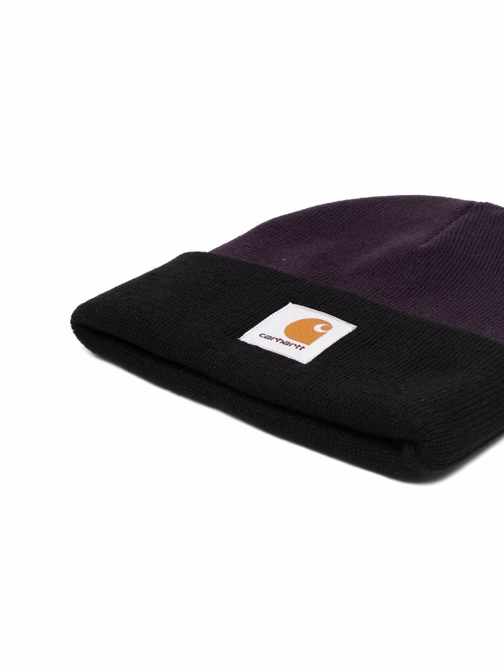 Triple logo patch beanie - 2