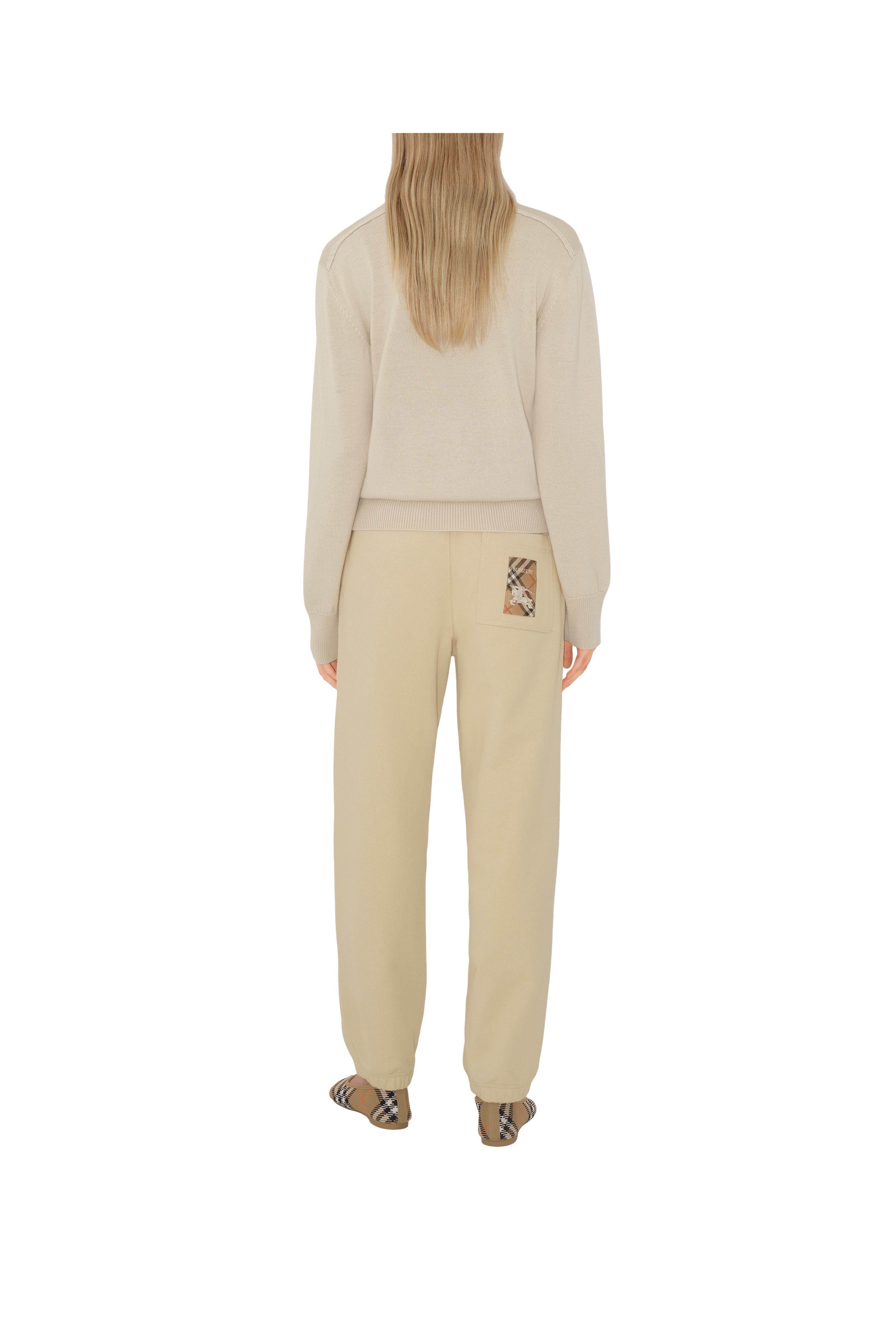 burberry Check Label Cotton Jogging Pants in Nutmeg at Nordstrom - 5