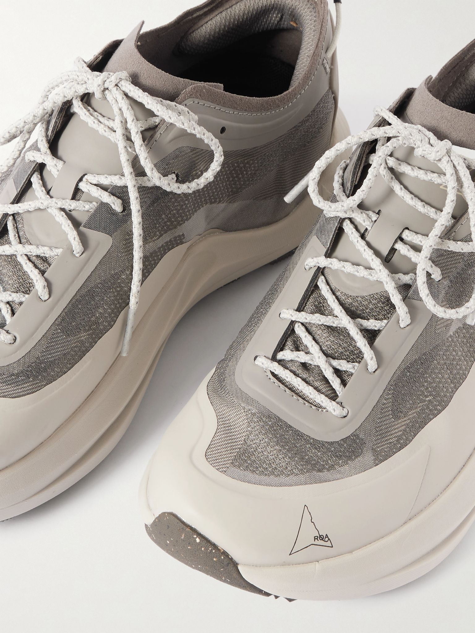 Sella Rubber-Trimmed ProWave Jacquard Trail Sneakers Gray - 5