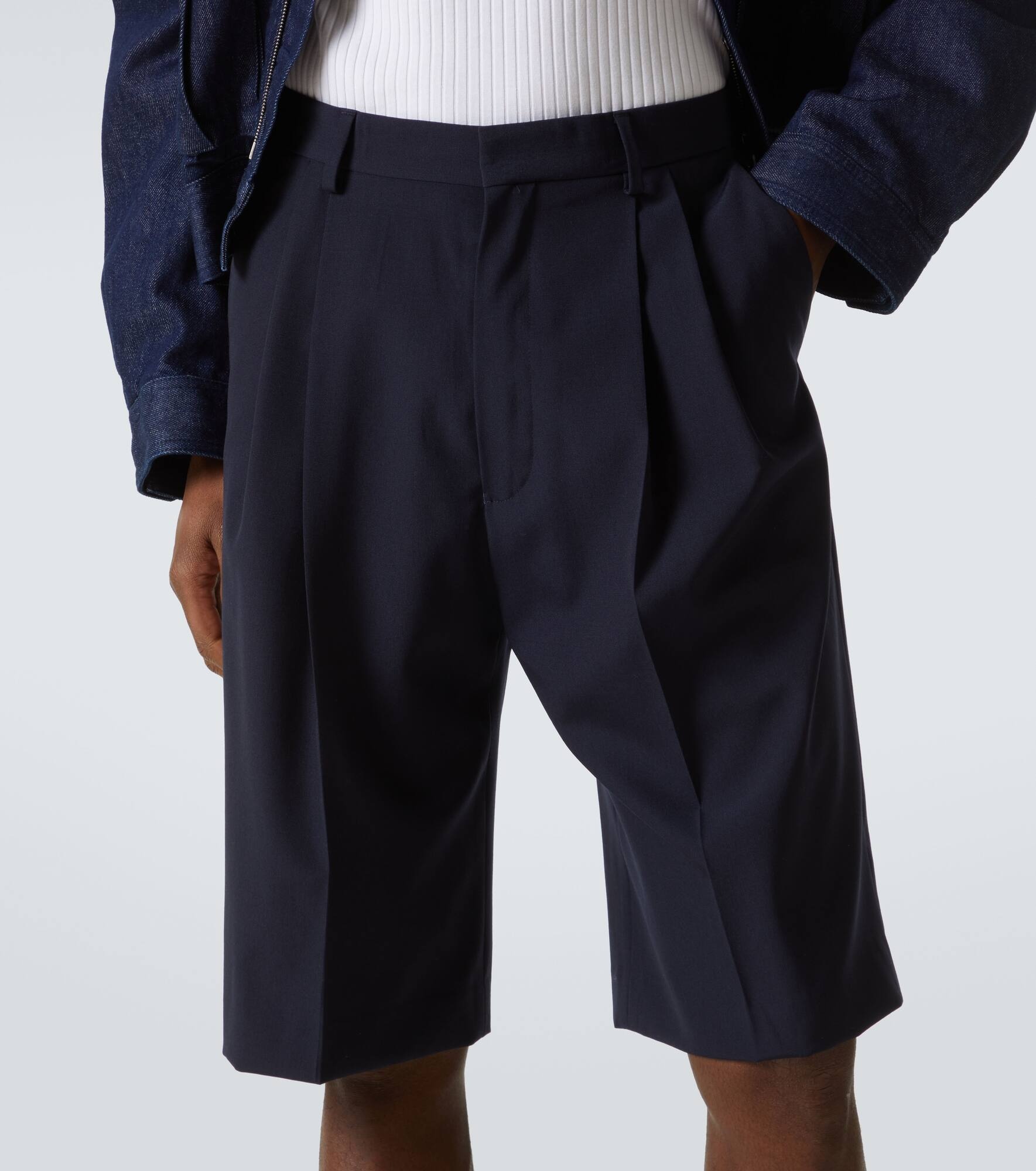 High-rise wool shorts - 5