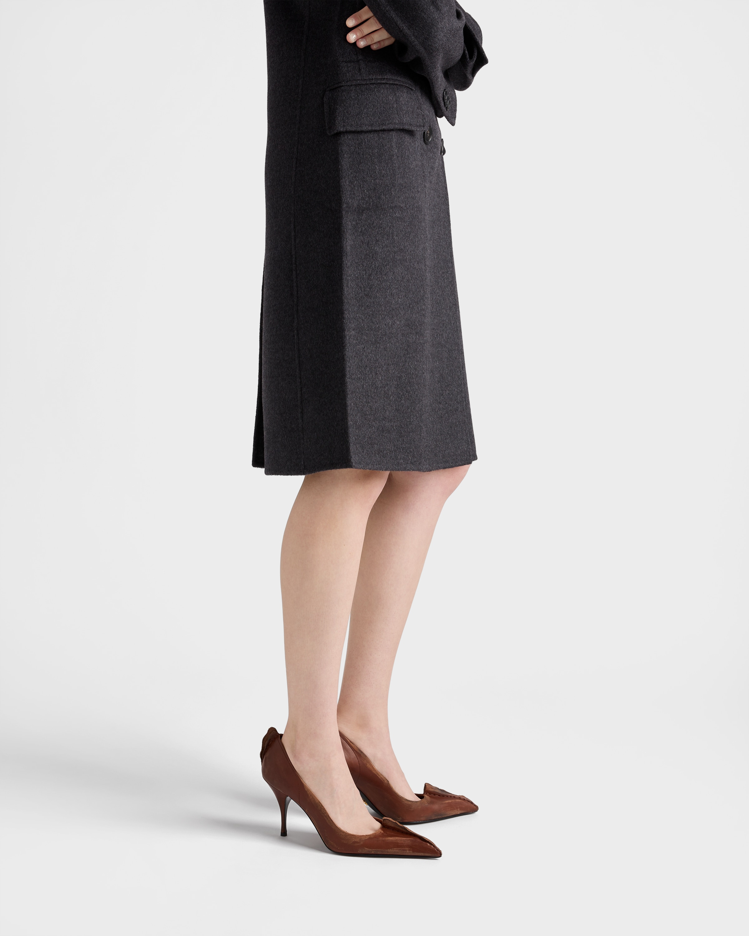 Double-breasted double cashwool coat - 3