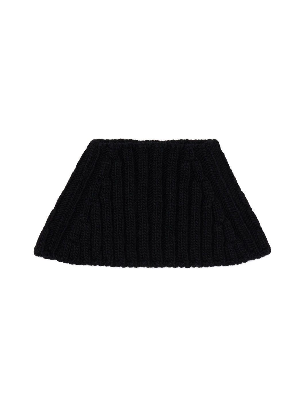Black Mock Neck Scarf - 2