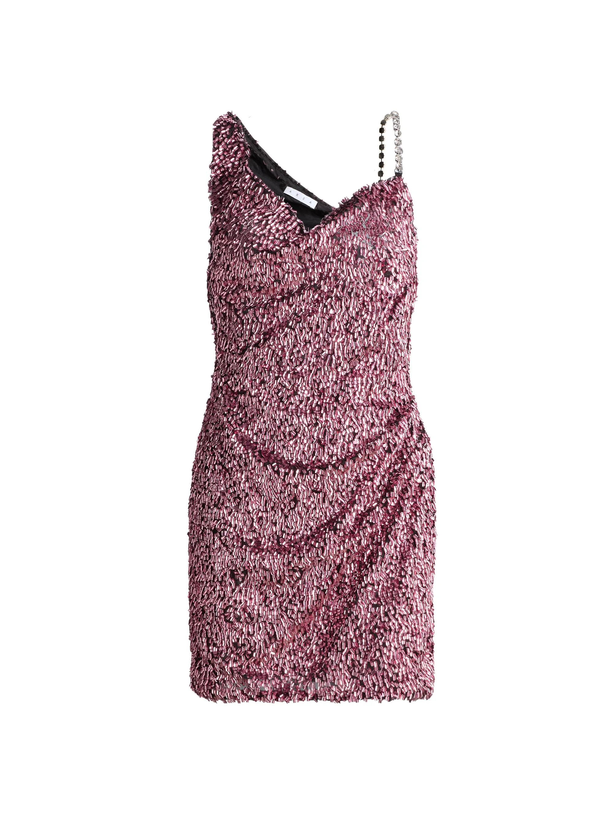 Women's Crystal-Strap Sequin Minidress - Metallic Rose - 1