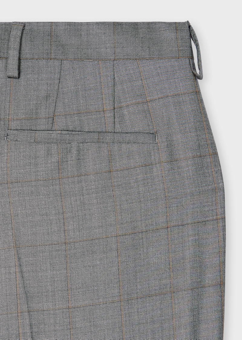 Paul Smith Grey Windowpane Check Wool Trousers outlook