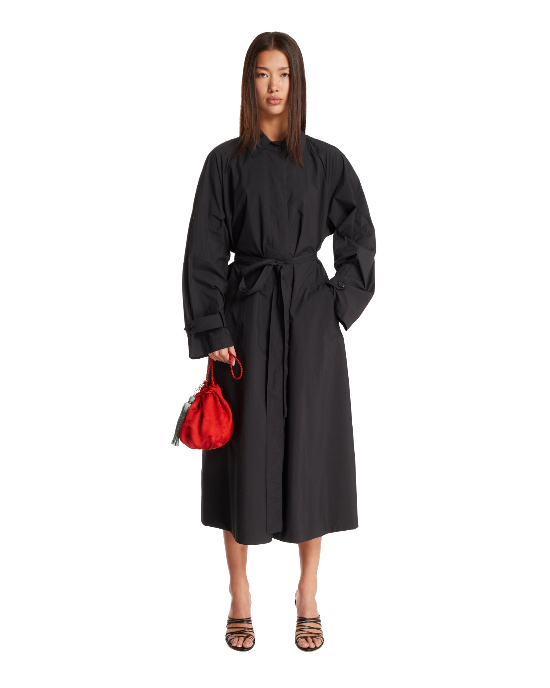 The Row Black Ryo Trench Coat | antonia | REVERSIBLE