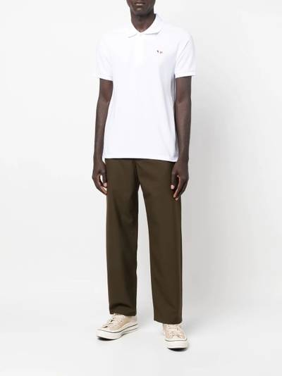 Maison Kitsuné Fox-patch cotton polo shirt outlook