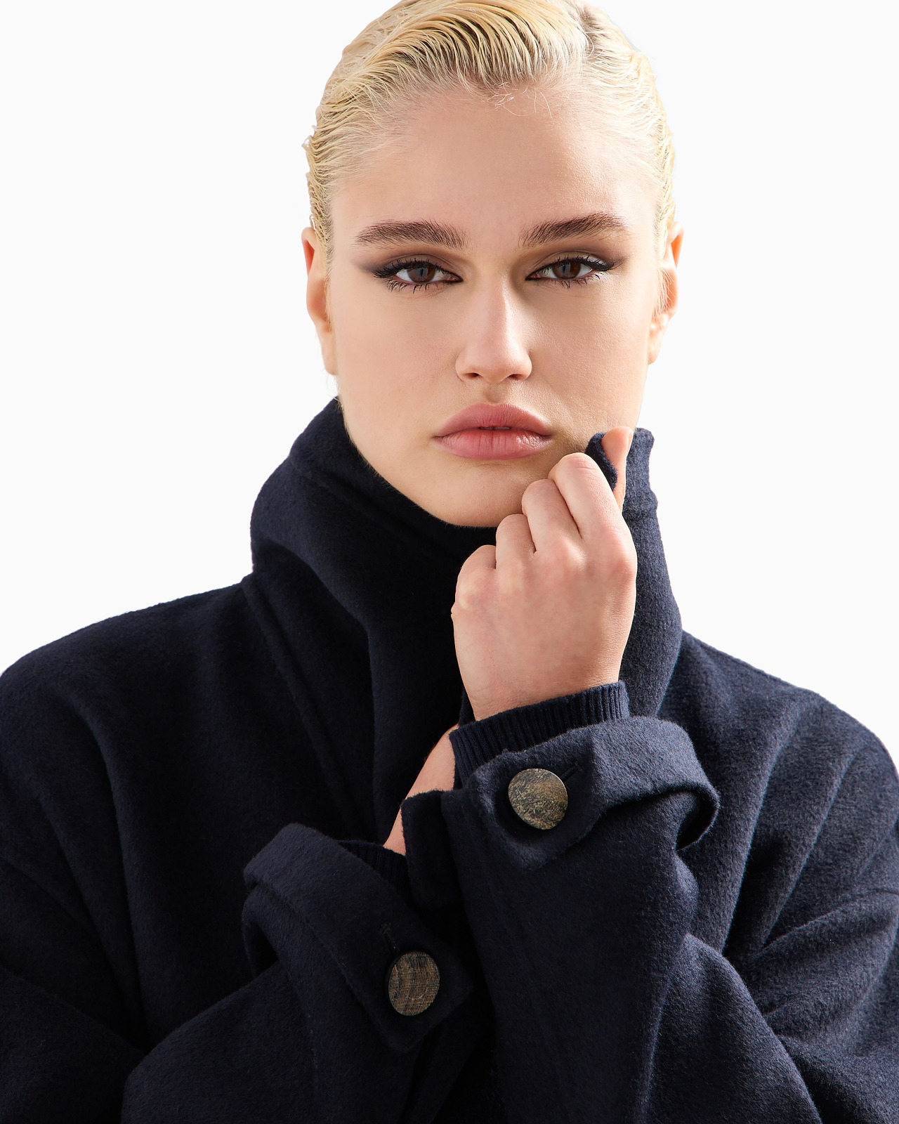 Compact double wool-blend robe coat - 5