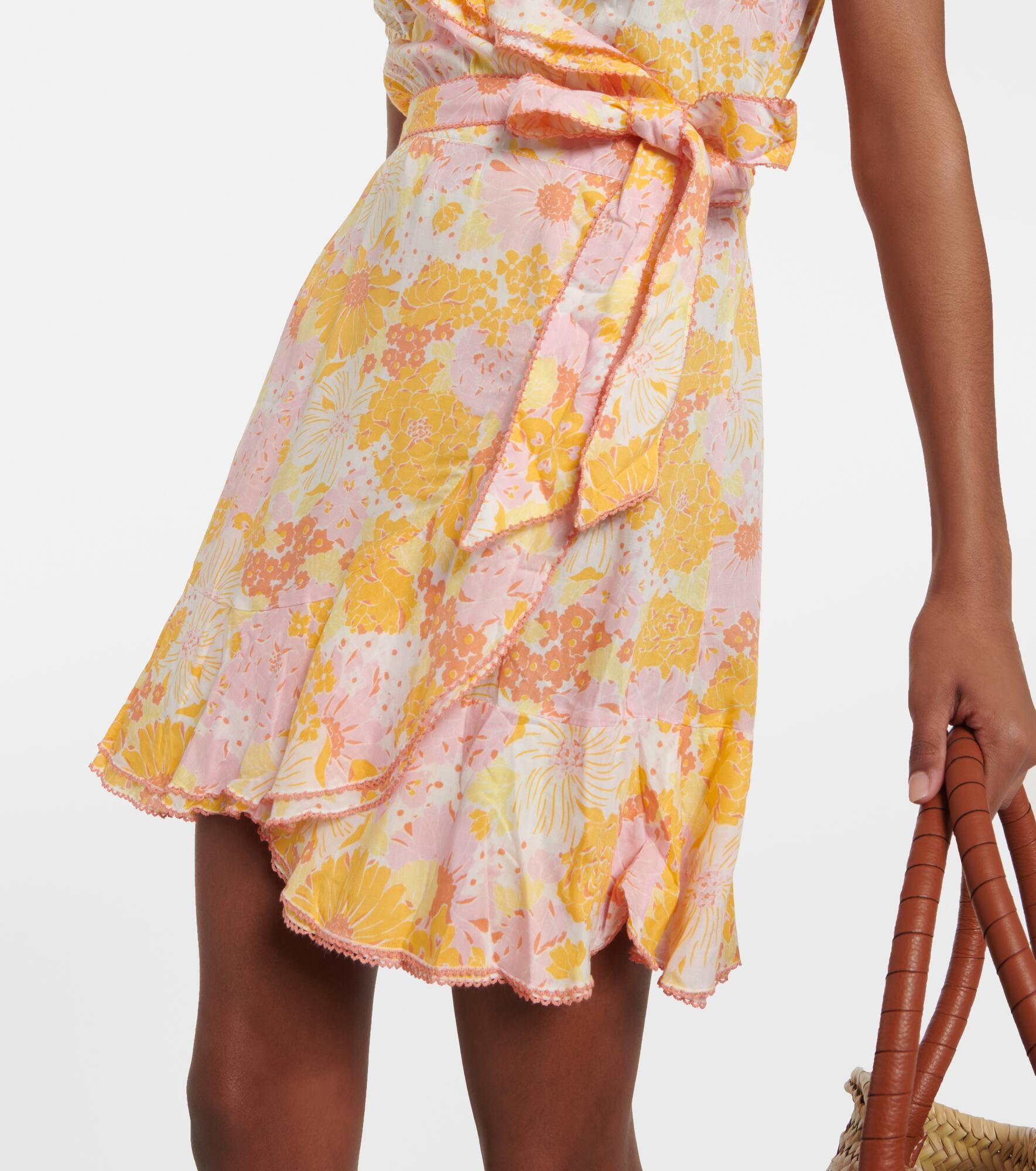 Aude floral wrap minidress - 5