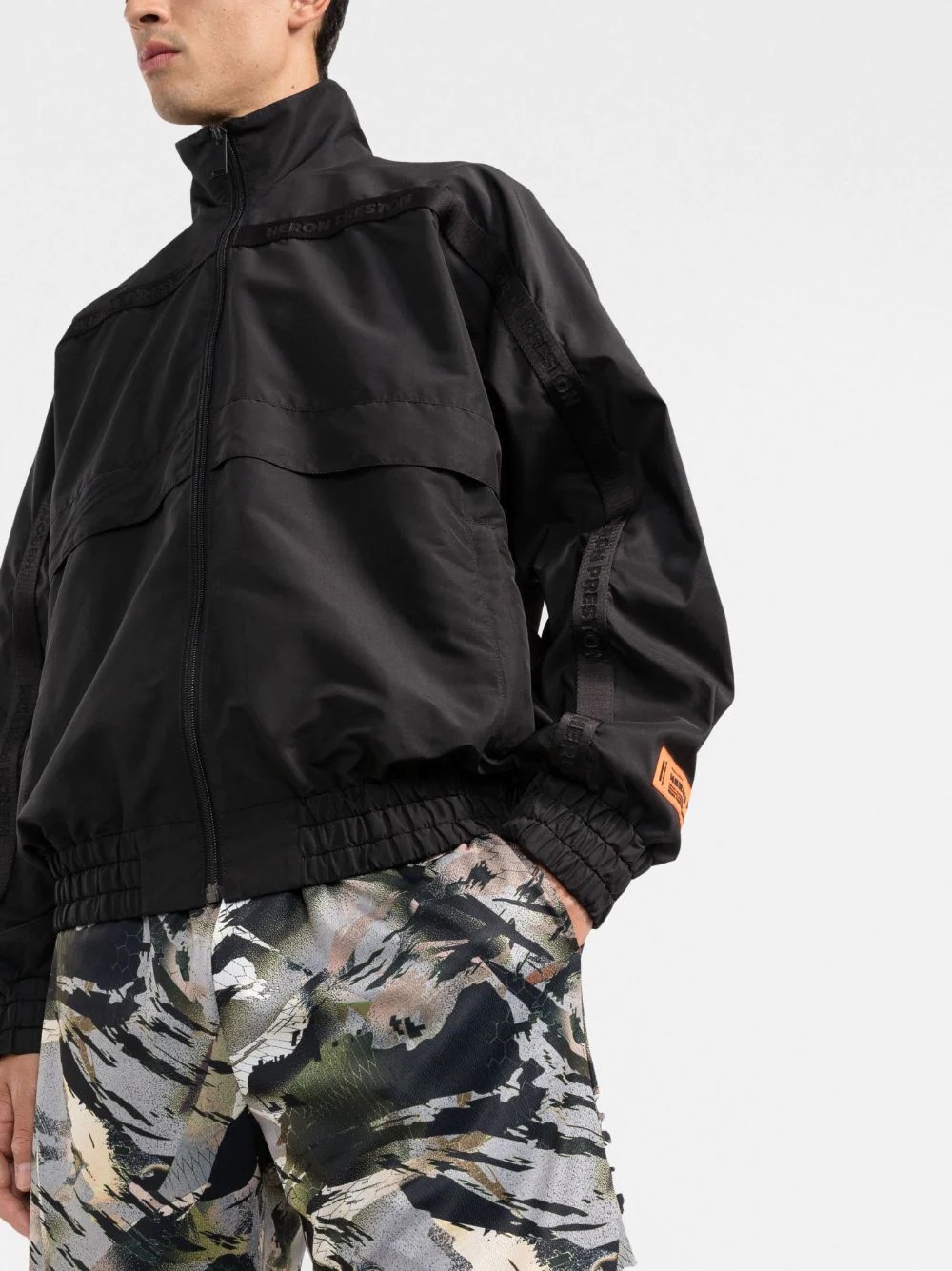 logo-patch bomber jacket - 3