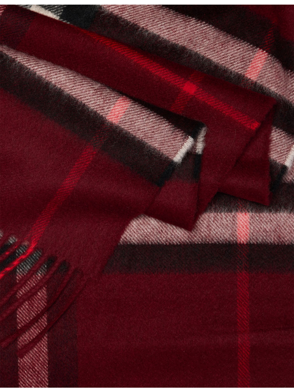 Check-Pattern Cashmere Scarf - 4
