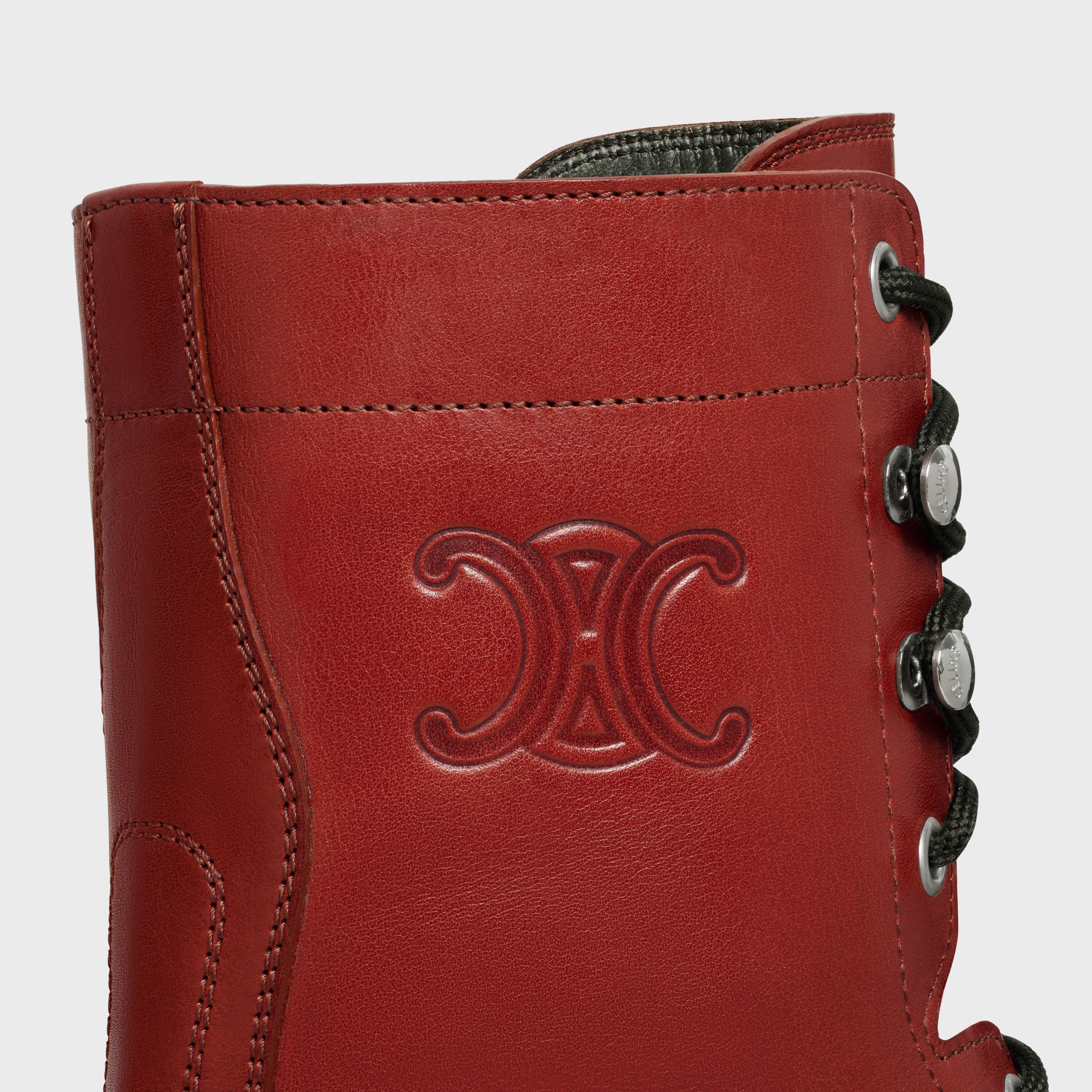 CELINE TRIOMPHE RANGERS MID LACE-UP BOOT in CALFSKIN - 5