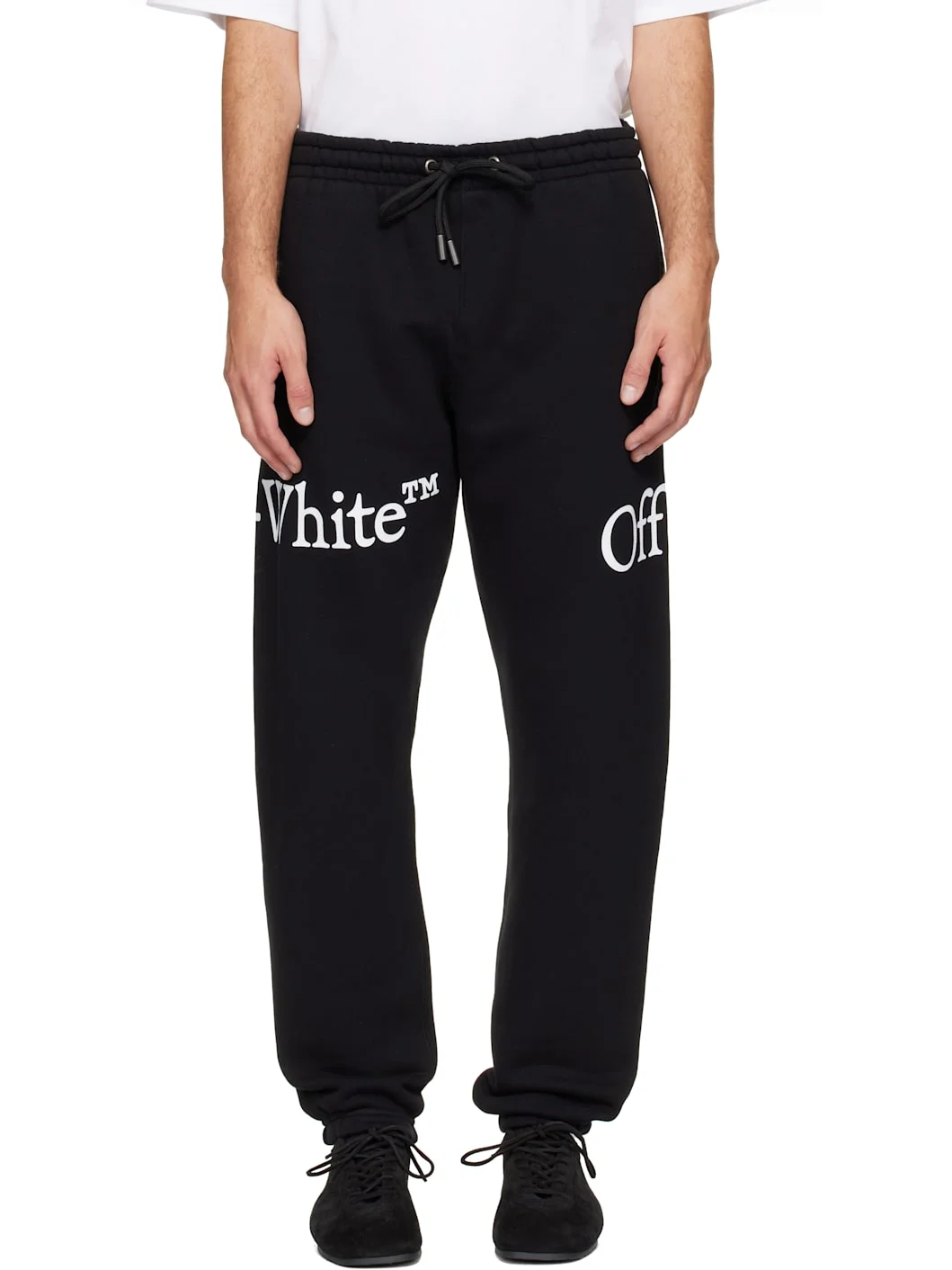 Black Bookish Scarf Cuffed Sweatpants - 1