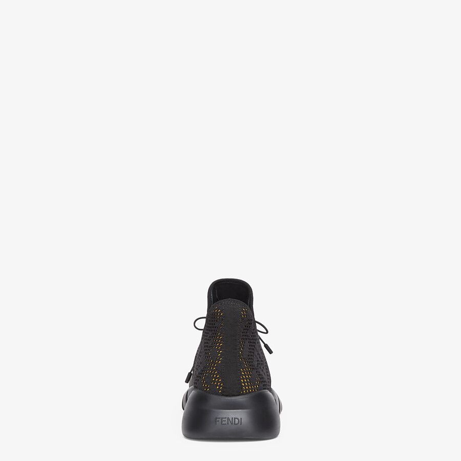 Black mesh running shoes - 3