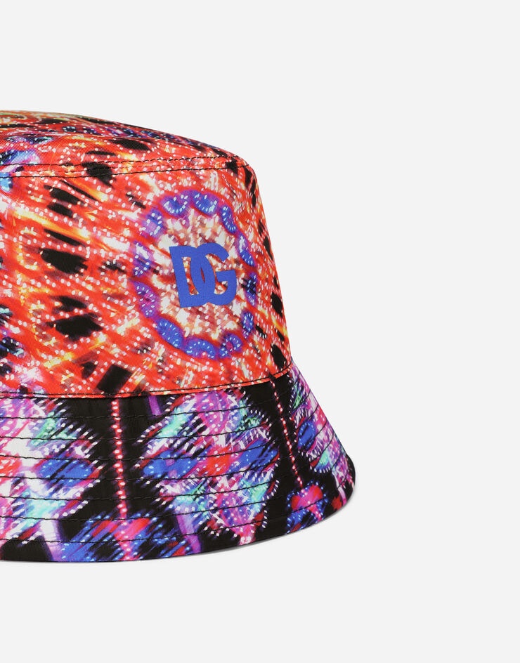 Nylon bucket hat with illumination print - 3