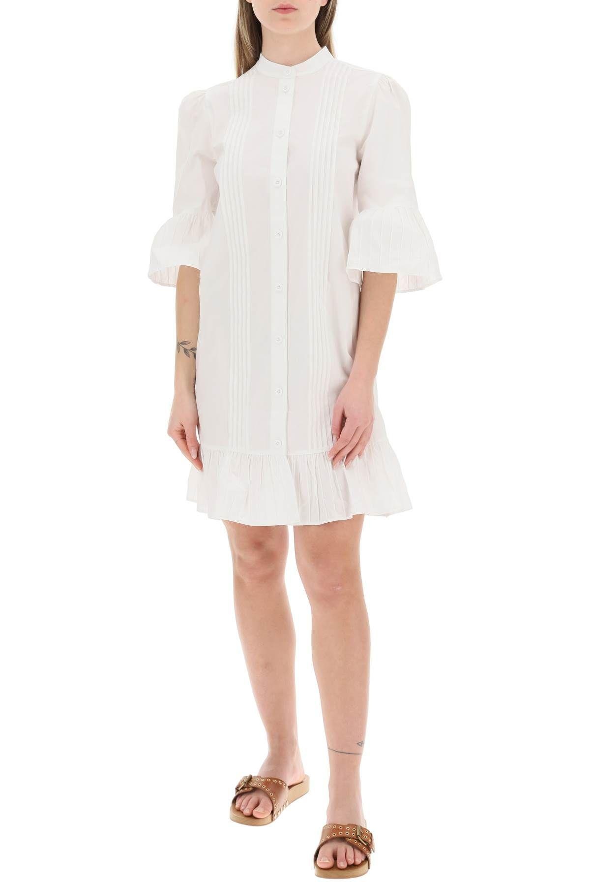 Bell sleeve shirt dress in organic cotton See By Chloe - 2