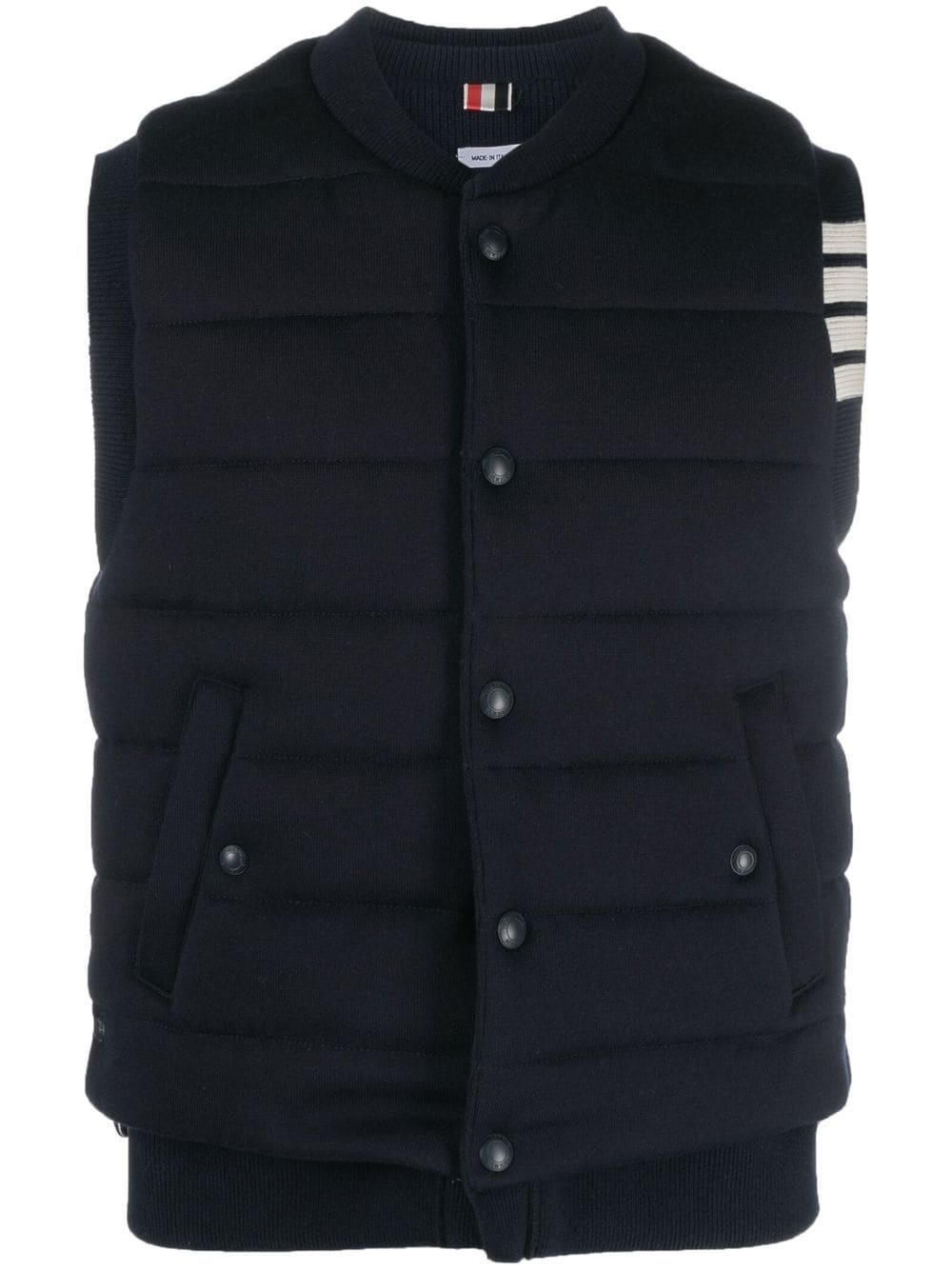 stripe-detail padded gilet - 1