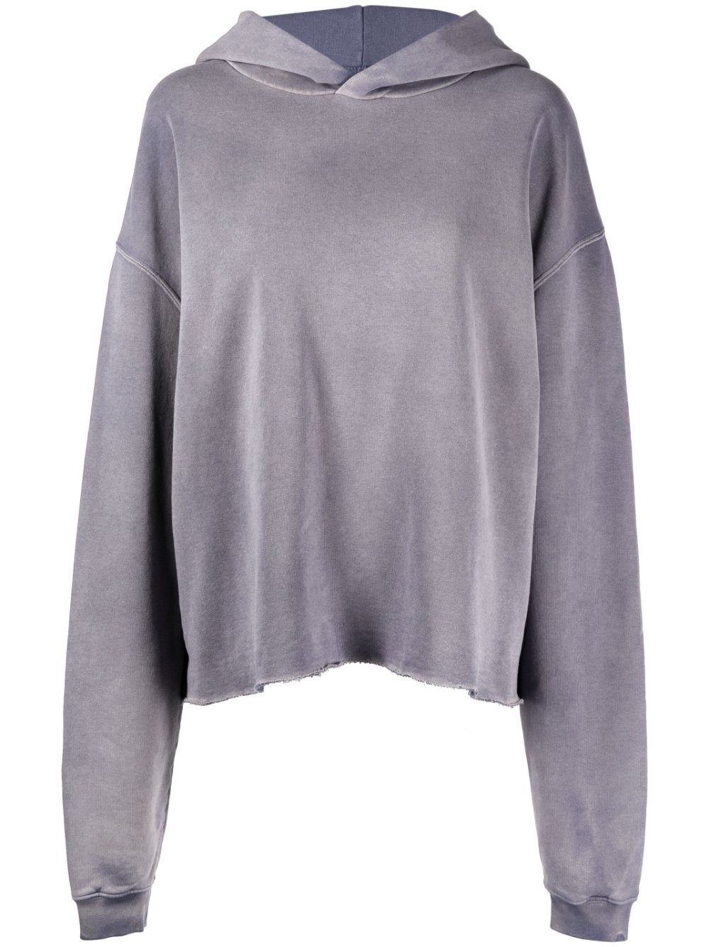 washed long-sleeved hoodie - 1