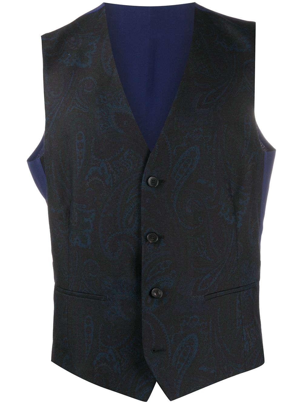 paisley print waistcoat - 1