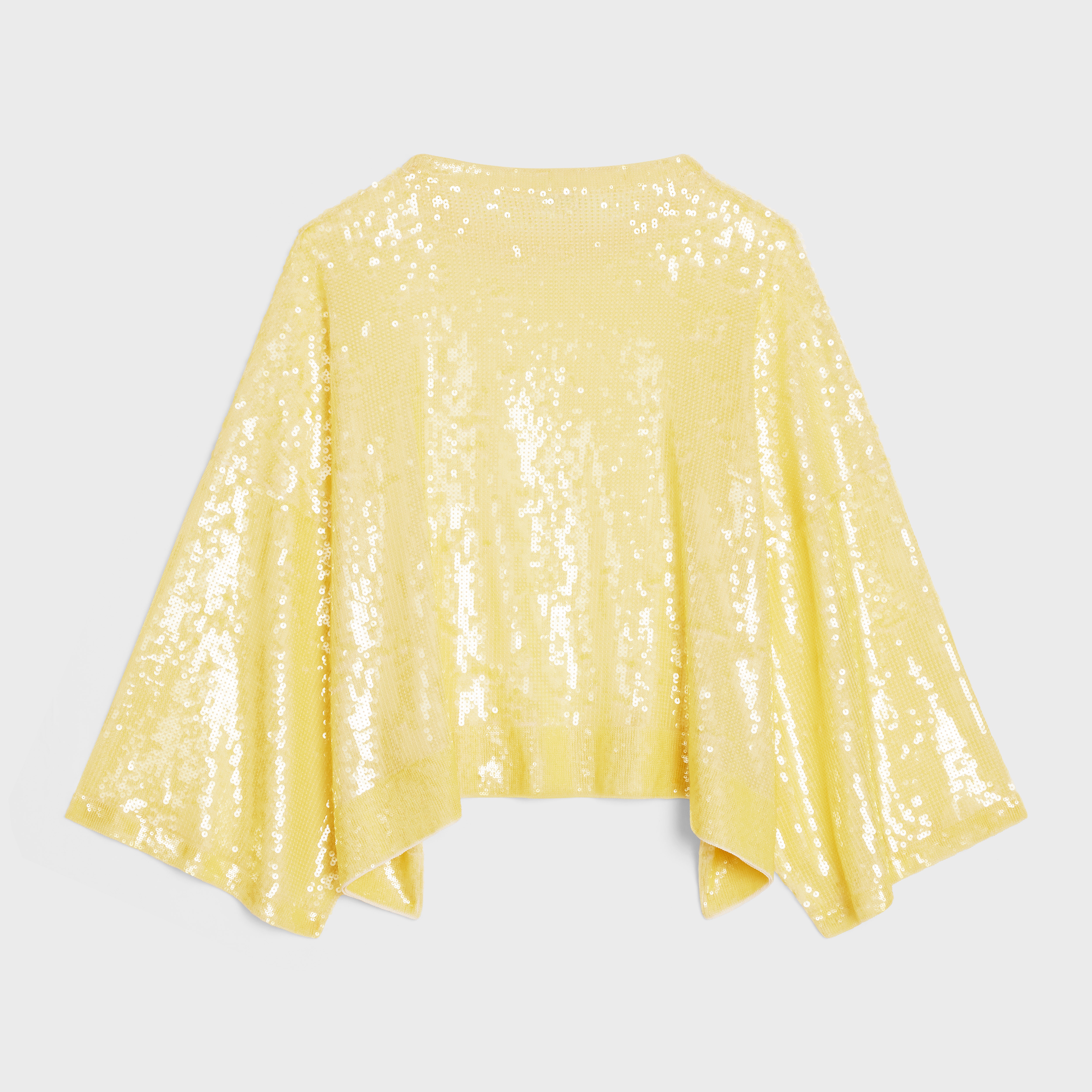 embroidered crop top in silk - 2