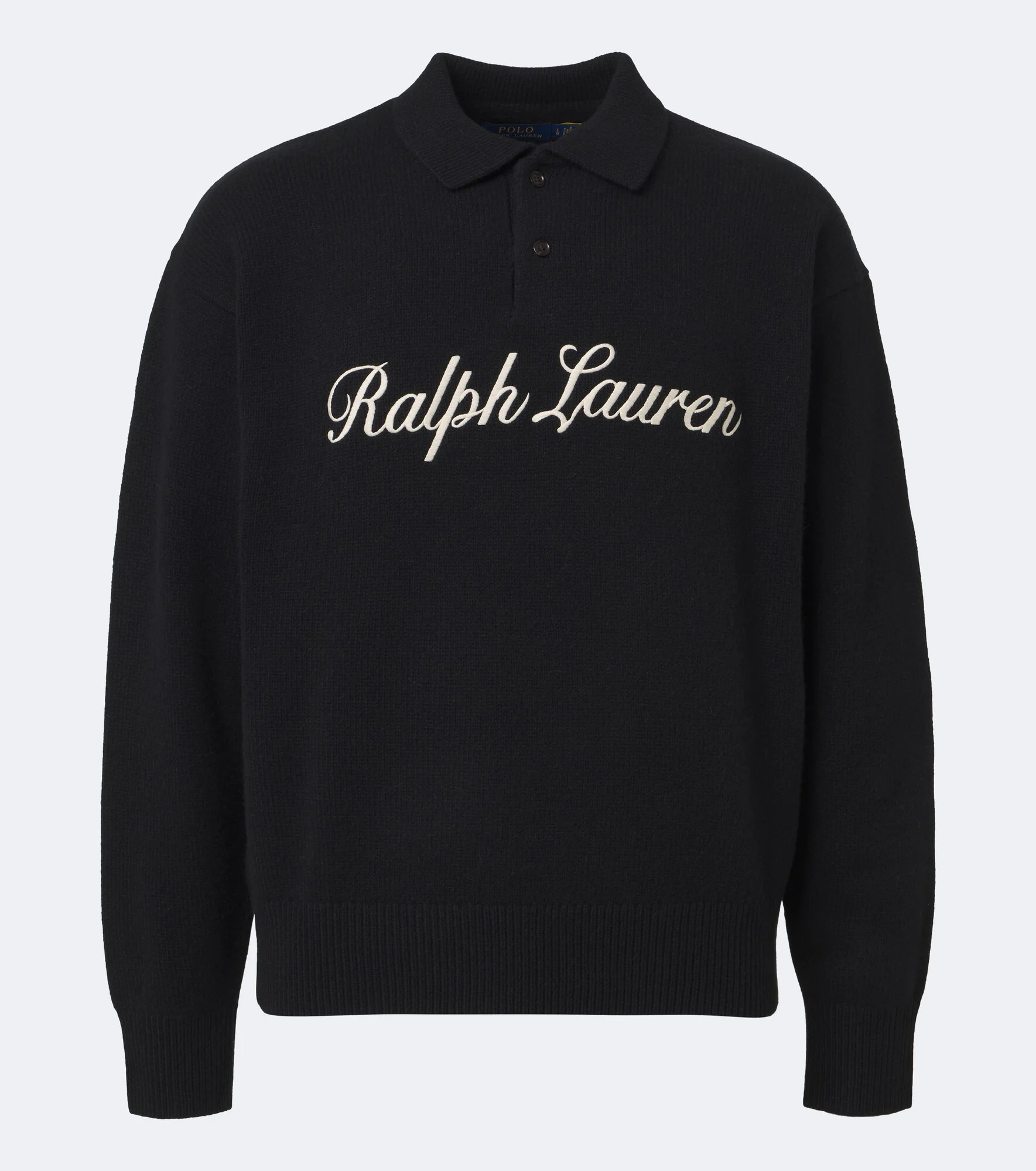 Logo wool and alpaca polo sweater - 1