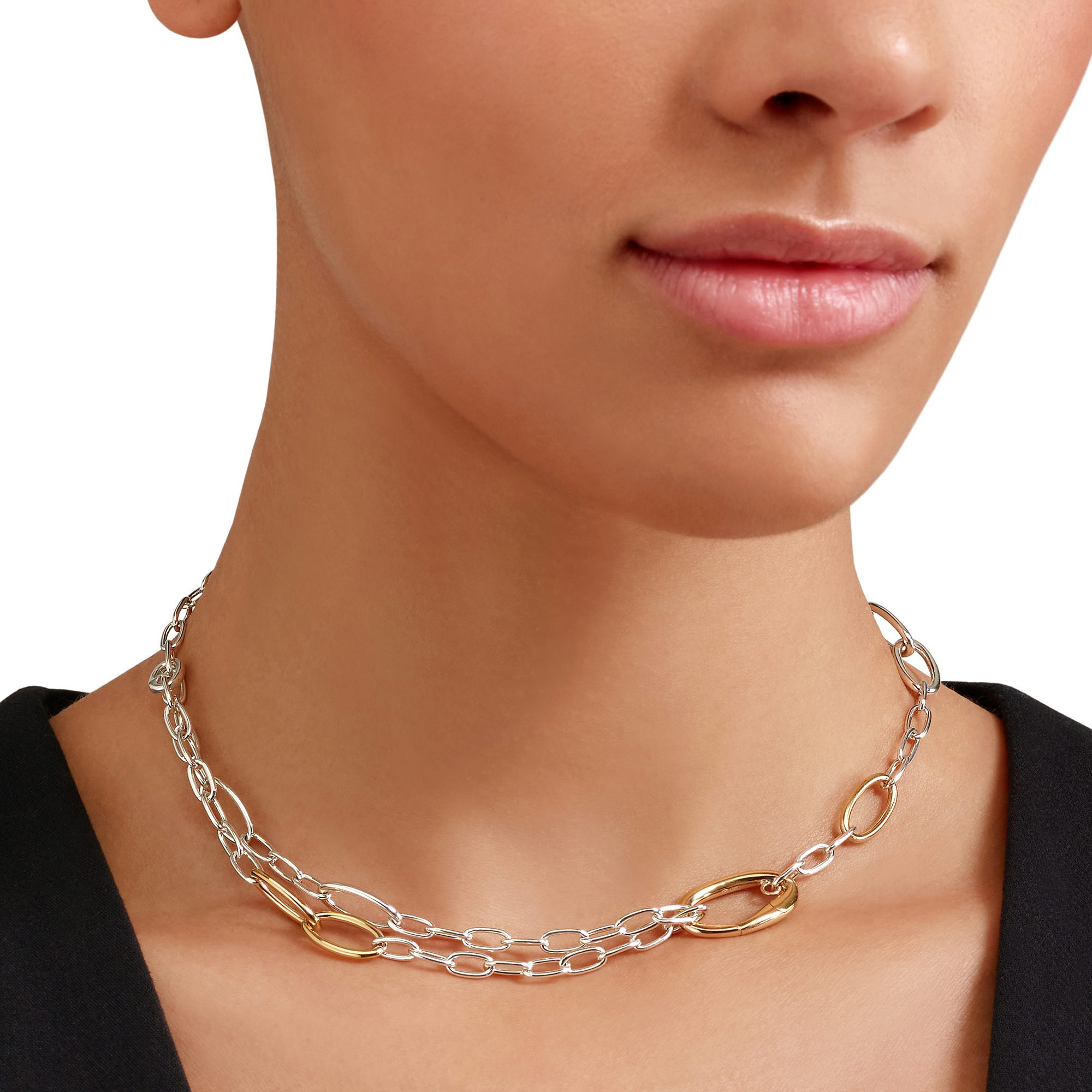 SILVER & GOLD PLATED SILVER ESSENTIALS NECKLACE - 4