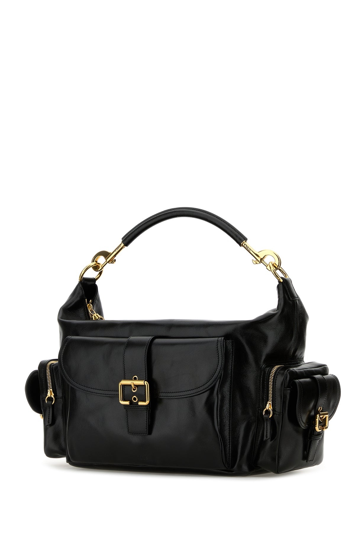 Black leather large shopping bag - 2