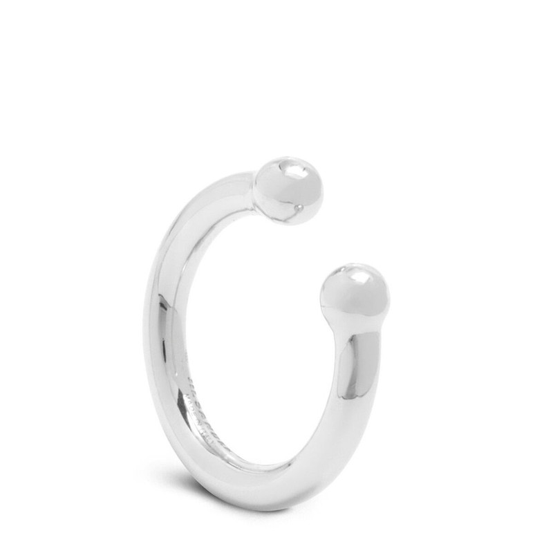 Jil Sander Handcrafted Classic Silver Ring in Silver outlook