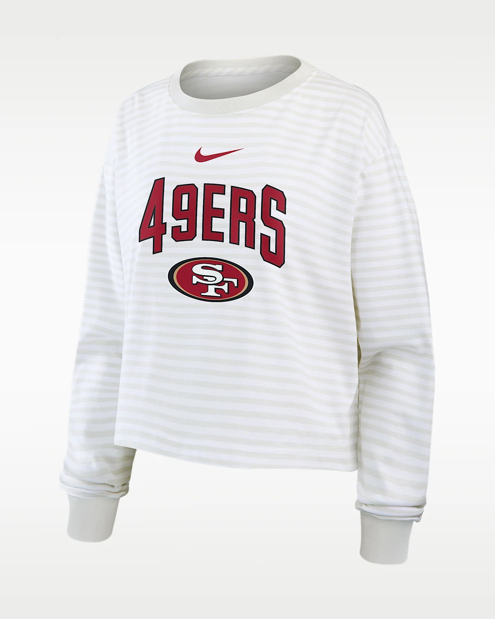 San Francisco 49ers Primetime Women's Nike Cropped Long-Sleeve T-Shirt - 1