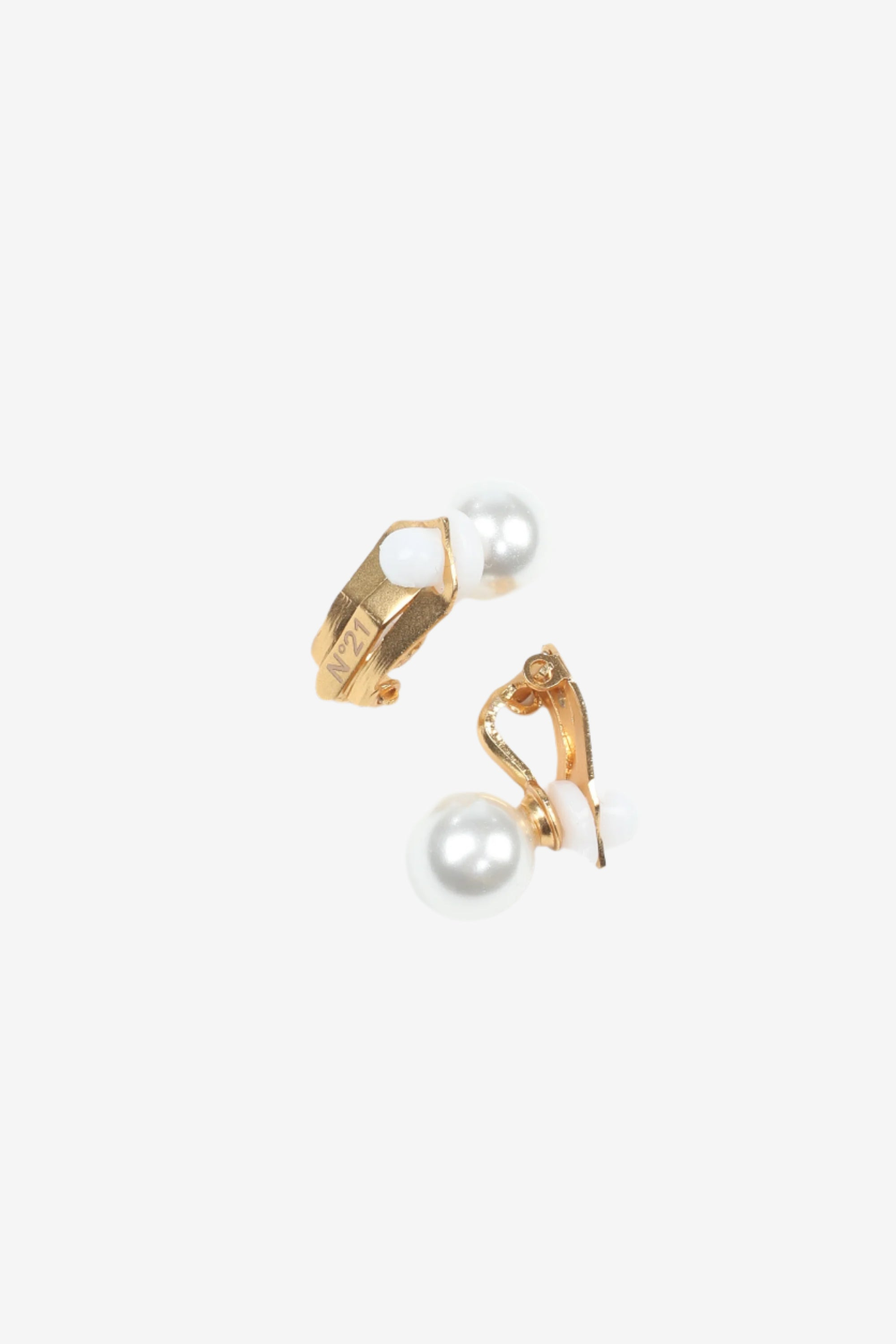 GOLDEN EARRINGS WITH PEARL - 3