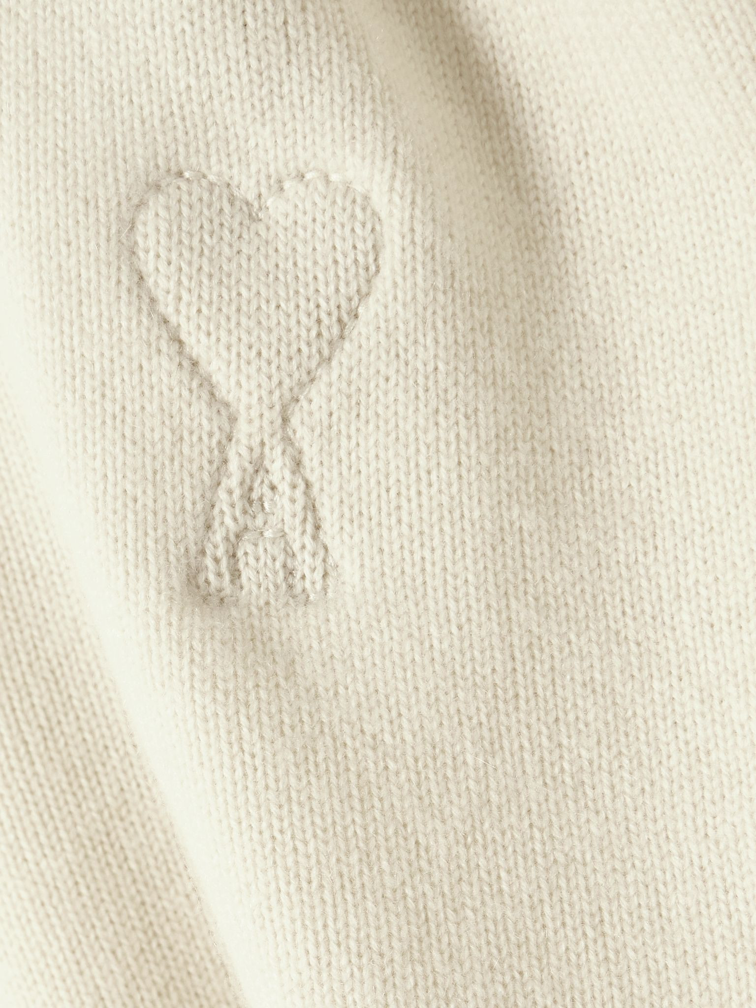Oversized embroidered wool and cashmere-blend sweater Ivory - 5