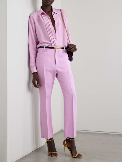 TOM FORD Wool and silk-blend twill skinny pants outlook