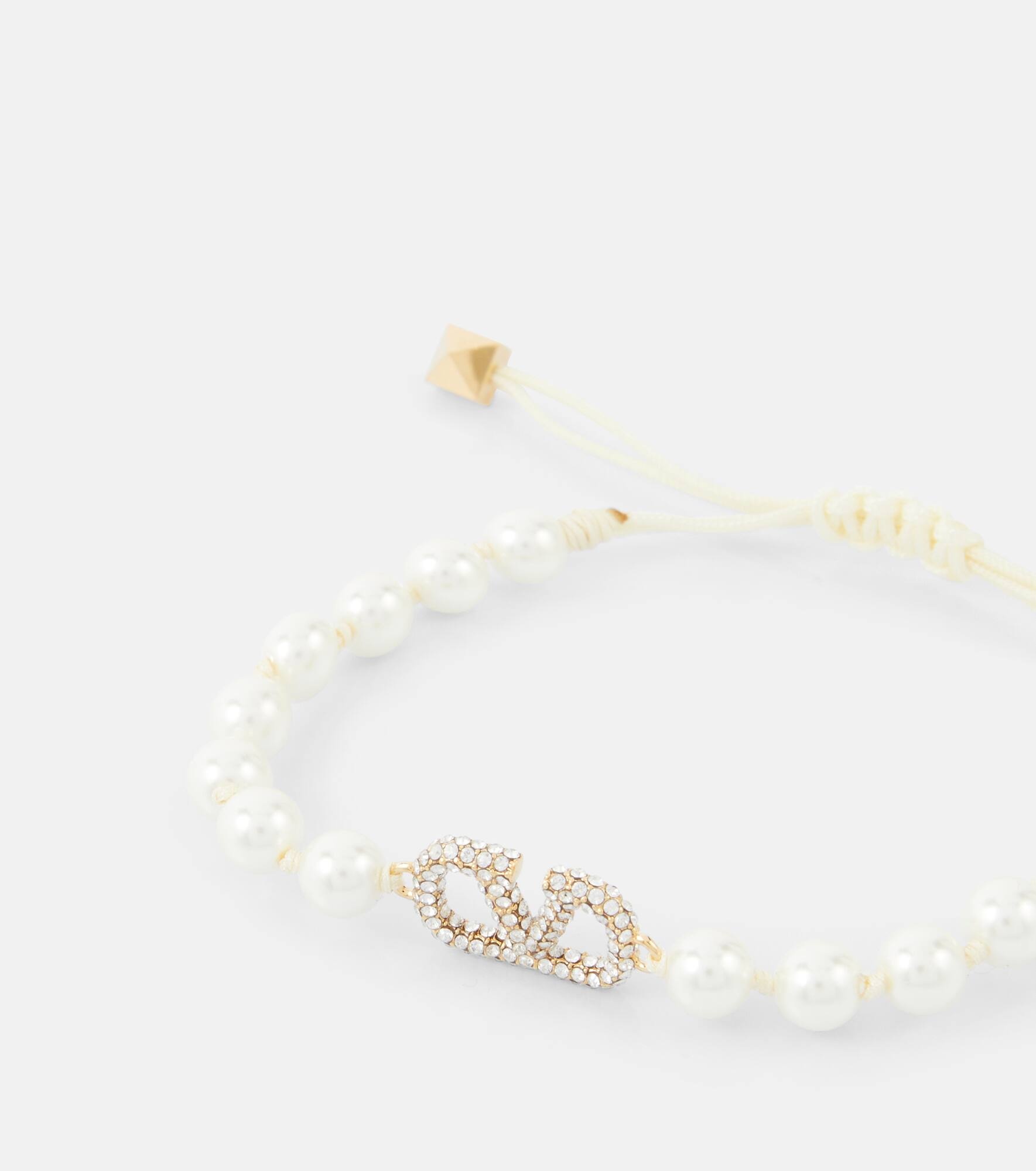 VLogo Signature faux pearl bracelet - 4