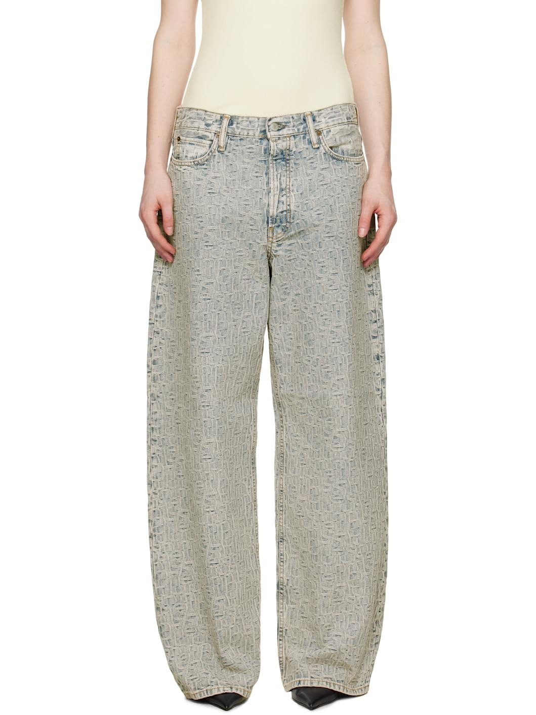 Blue Baggy Fit 1981F Monogram Jeans - 1