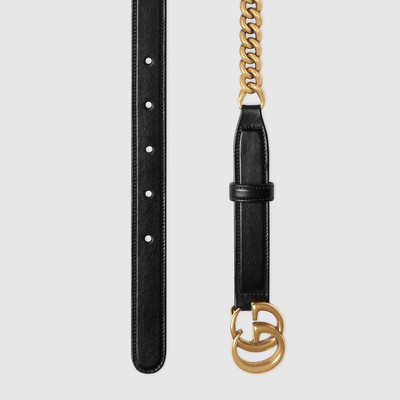 GUCCI GG Marmont thin chain belt outlook