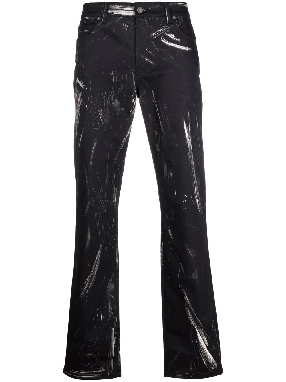 faded logo-print trousers - 1