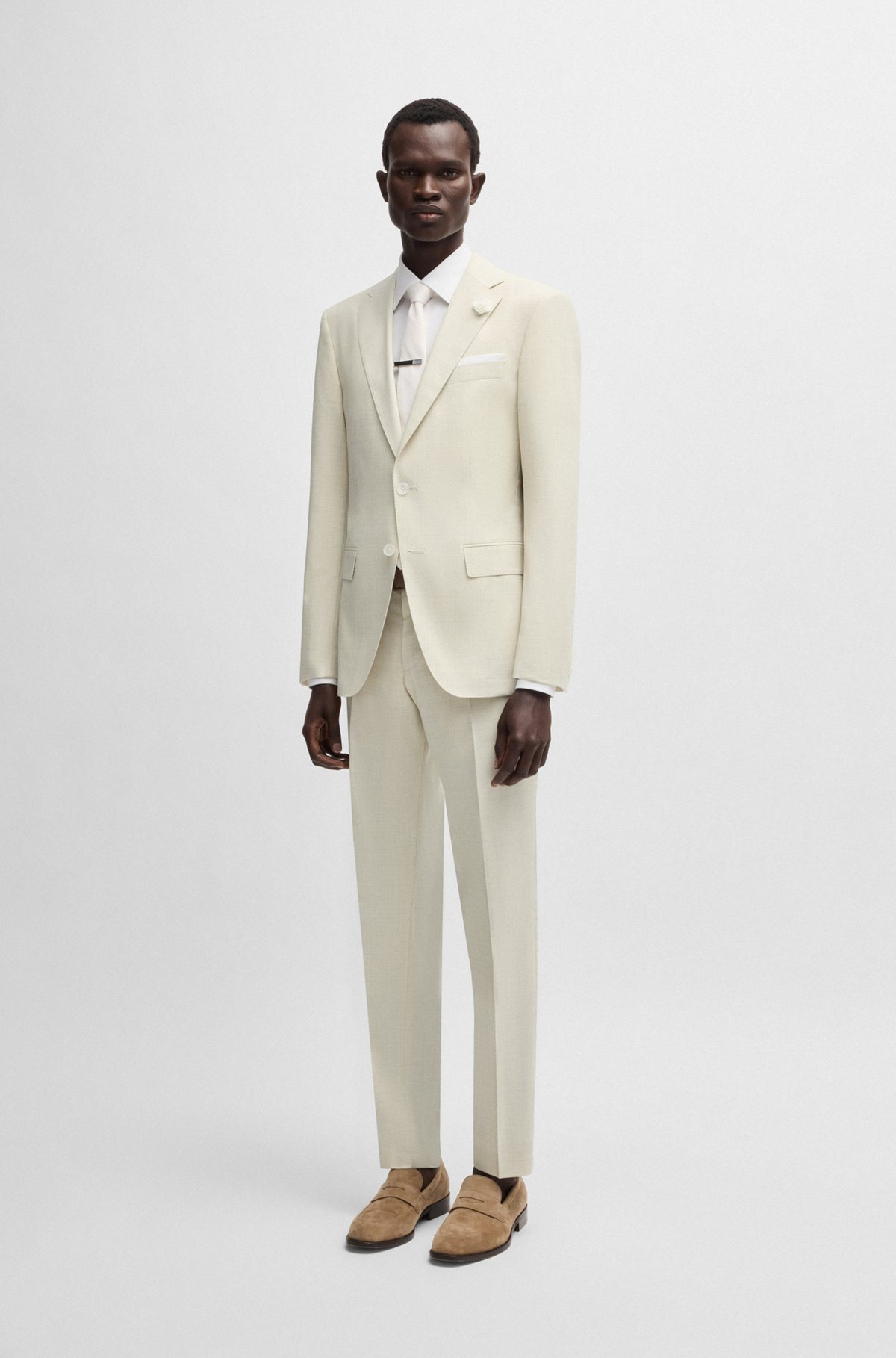 SLIM-FIT SUIT JACKET IN A PATTERNED WOOL BLEND - 3