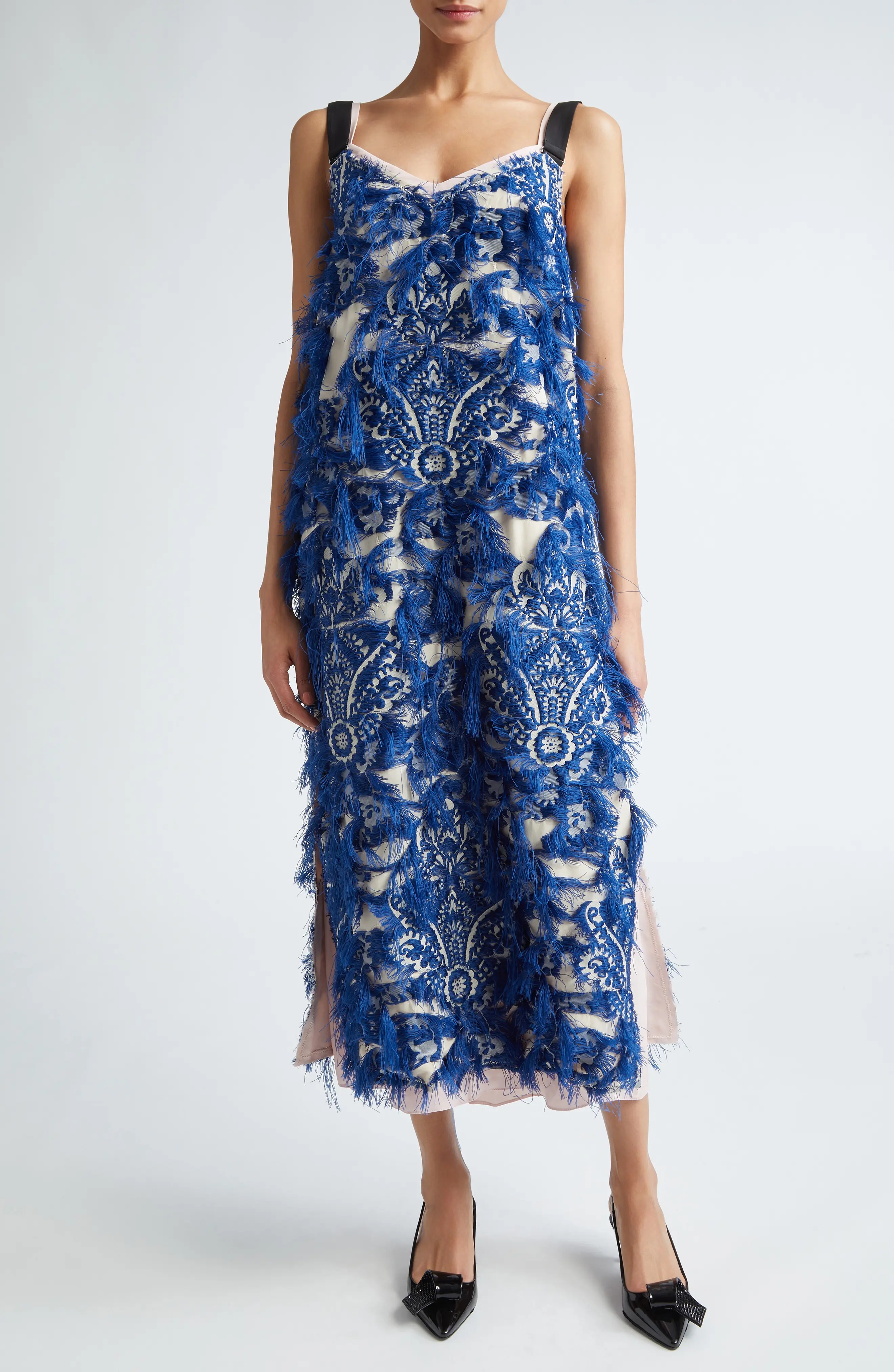 Erdem Fringe Jacquard Pencil Dress | nordstrom | REVERSIBLE